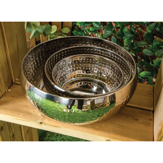Hammered Silver Bowls - Pack of 3
