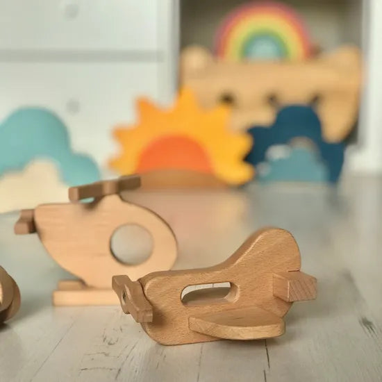 Wooden Air Travel Set Pack of 3 - Modern Teaching Aids NZ