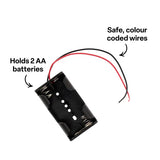 Battery Holder 2xAA Leads - Modern Teaching Aids NZ