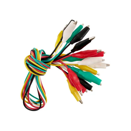 Alligator Clips with Lead Wire PK10 - Modern Teaching Aids NZ