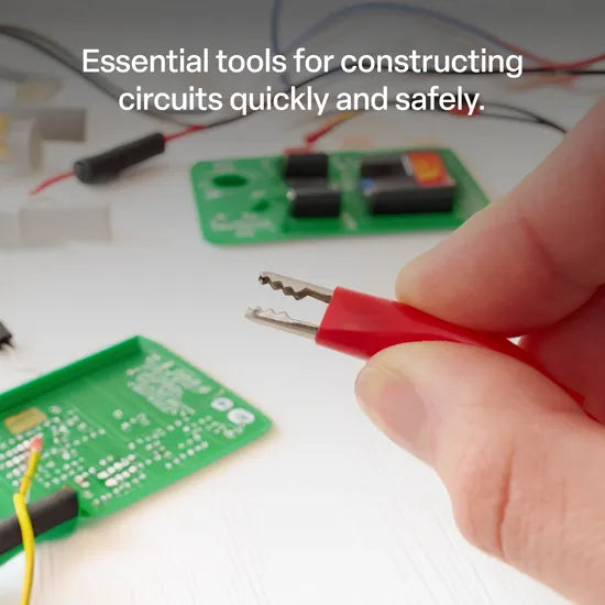 Alligator Clips with Lead Wire PK10 - Modern Teaching Aids NZ