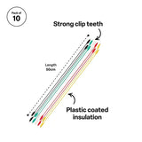 Alligator Clips with Lead Wire PK10 - Modern Teaching Aids NZ