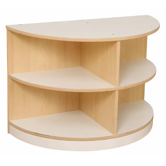 Norwegia Spaces - Curved End Shelf - 78 x 39 x 53 - Modern Teaching Aids NZ