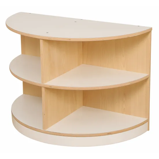 Norwegia Spaces - Curved End Shelf - 78 x 39 x 53 - Modern Teaching Aids NZ