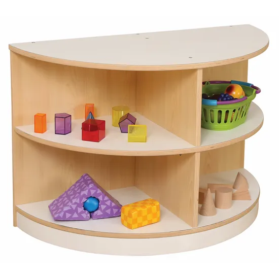 Norwegia Spaces - Curved End Shelf - 78 x 39 x 53 - Modern Teaching Aids NZ