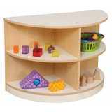 Norwegia Spaces - Curved End Shelf - 78 x 39 x 53 - Modern Teaching Aids NZ