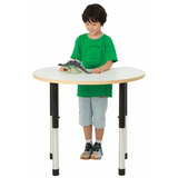 Norwegia Spaces Adjustable Height Cut Away Table - White - 57-79.5 (H) cm