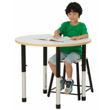 Norwegia Spaces Adjustable Height Cut Away Table - White - 57-79.5 (H) cm