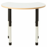 Norwegia Spaces Adjustable Height Cut Away Table - White - 57-79.5 (H) cm