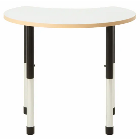 Norwegia Spaces Adjustable Height Cut Away Table - White - 57-79.5 (H) cm