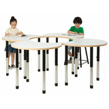 Norwegia Spaces Adjustable Height Cut Away Table - White - Set of 4 - 57-79.5 (H) cm