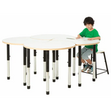 Norwegia Spaces Adjustable Height Cut Away Table - White - Set of 4 - 57-79.5 (H) cm