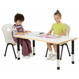 Norwegia Spaces Adjustable Height Rectangular Table - White - 120 (L) x 60 (W) x 39-61.5 (H) cm