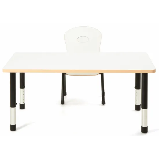 Norwegia Spaces Adjustable Height Rectangular Table - White - 120 (L) x 60 (W) x 39-61.5 (H) cm