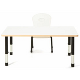 Norwegia Spaces Adjustable Height Rectangular Table - White - 120 (L) x 60 (W) x 39-61.5 (H) cm