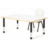 Norwegia Spaces Adjustable Height Rectangular Table - White - 120 (L) x 60 (W) x 39-61.5 (H) cm