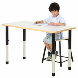 Norwegia Spaces Adjustable Height Rectangular Table - White - 120 (L) x 60 (W) x 57-79.5 (H) cm