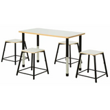 Norwegia Spaces Adjustable Height Rectangular Table - White - 120 (L) x 60 (W) x 57-79.5 (H) cm