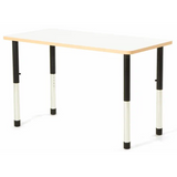 Norwegia Spaces Adjustable Height Rectangular Table - White - 120 (L) x 60 (W) x 57-79.5 (H) cm