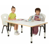 Norwegia Spaces Adjustable Height Rectangular Table - White - 120 (L) x 80 (W) x 39-61.5 (H) cm