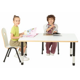 Norwegia Spaces Adjustable Height Rectangular Table - White - 120 (L) x 80 (W) x 39-61.5 (H) cm