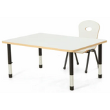 Norwegia Spaces Adjustable Height Rectangular Table - White - 120 (L) x 80 (W) x 39-61.5 (H) cm