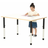 Norwegia Spaces Adjustable Height Rectangular Table - White - 120 (L) x 80 (W) x 57-79.5 (H) cm - Modern Teaching Aids NZ