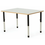 Norwegia Spaces Adjustable Height Rectangular Table - White - 120 (L) x 80 (W) x 57-79.5 (H) cm - Modern Teaching Aids NZ