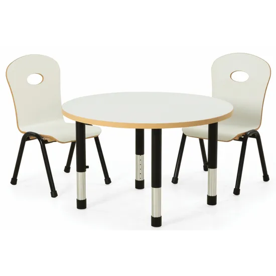 Norwegia Spaces Adjustable Height Round Table - White - 85 (dia.) x 39-61.5 (H) cm