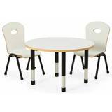 Norwegia Spaces Adjustable Height Round Table - White - 85 (dia.) x 39-61.5 (H) cm