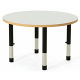 Norwegia Spaces Adjustable Height Round Table - White - 85 (dia.) x 39-61.5 (H) cm