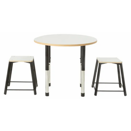 Norwegia Spaces Adjustable Height Round Table - White - 85 (dia.) x 57-79.5 (H) cm