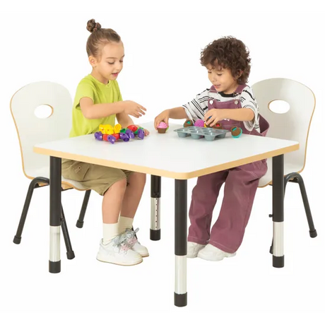 Norwegia Spaces Adjustable Height Square Table - White - 39-61.5 (H) cm