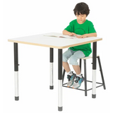 Norwegia Spaces Adjustable Height Square Table - White - 57-79.5 (H) cm - Modern Teaching Aids NZ