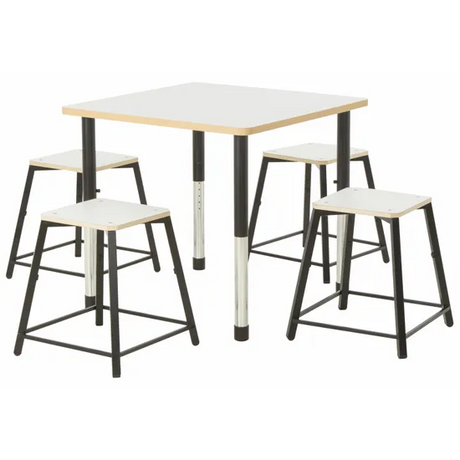 Norwegia Spaces Adjustable Height Square Table - White - 57-79.5 (H) cm