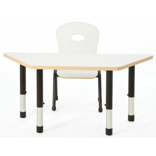 Norwegia Spaces Adjustable Height Trapezoidal Table - White - 39-61.5 (H) cm