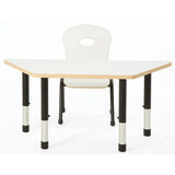 Norwegia Spaces Adjustable Height Trapezoidal Table - White - 39-61.5 (H) cm
