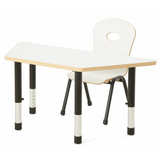 Norwegia Spaces Adjustable Height Trapezoidal Table - White - 39-61.5 (H) cm