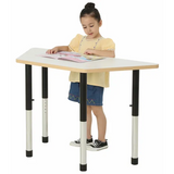 Norwegia Spaces Adjustable Height Trapezoidal Table - White - 57-79.5 (H) cm - Modern Teaching Aids NZ