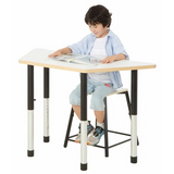 Norwegia Spaces Adjustable Height Trapezoidal Table - White - 57-79.5 (H) cm - Modern Teaching Aids NZ