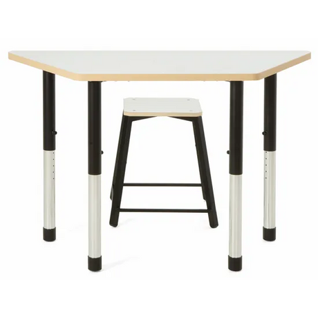 Norwegia Spaces Adjustable Height Trapezoidal Table - White - 57-79.5 (H) cm