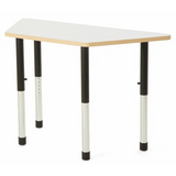 Norwegia Spaces Adjustable Height Trapezoidal Table - White - 57-79.5 (H) cm - Modern Teaching Aids NZ