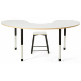 Norwegia Spaces Adjustable Height Group Table - White - 57-79.5 (H) cm - Modern Teaching Aids NZ