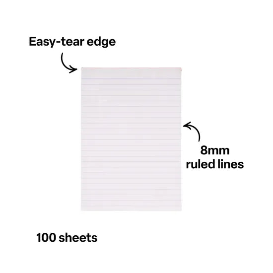 Office Pad Ruled A5 100 Sheets - Modern Teaching Aids NZ