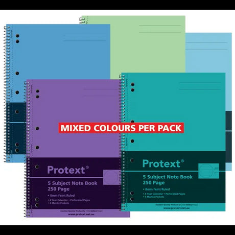 Protext 5 Subject Lecture Book 295x223 mm 8 mm 250p - Modern Teaching Aids NZ