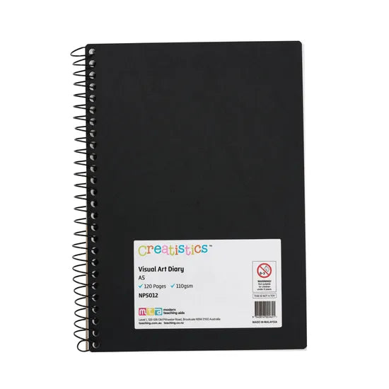 Creatistics Visual Art Diary A5 110gsm - 120 Page - Modern Teaching Aids NZ