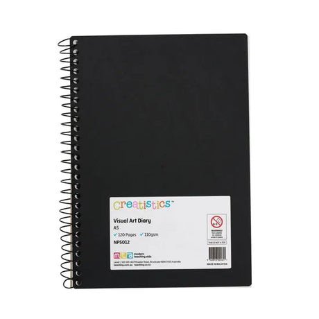Creatistics Visual Art Diary A5 110gsm - 120 Page - Modern Teaching Aids NZ