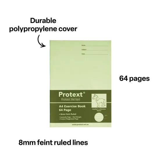 Protext Exercise Book A4 8 mm 64p - Modern Teaching Aids NZ