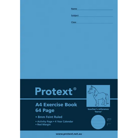 Protext Exercise Book A4 8mm 64p - Modern Teaching Aids NZ