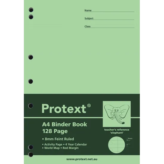 Protext Binder Book A4 8mm 128p - Modern Teaching Aids NZ